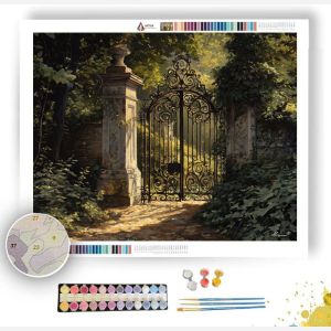 SHADOWED GARDEN GATE - Paint by Numbers Full Kit