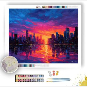 NEON CITY SUNSET - Paint by Numbers Full Kit