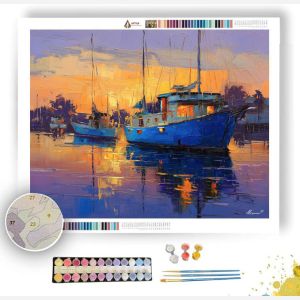 SAPPHIRE HARBOR DAWN - Paint by Numbers Full Kit