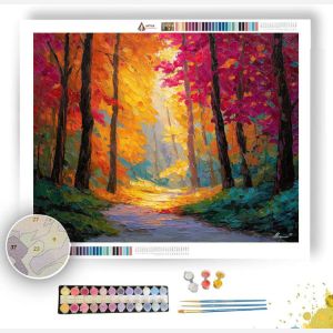 AMBER FOREST MORNING - Paint by Numbers Full Kit