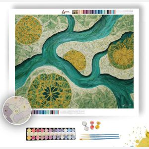 PATTERNED RIVER FLOW - Paint by Numbers Full Kit