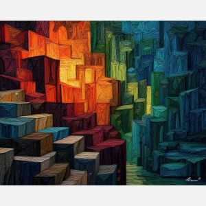 cliff silhouette, pattern blocks, stacked textures, zentangle cliff, abstract terrain, repeated line art, geometric landscape doodle, structured rock shapes