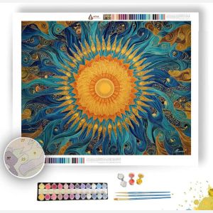 ZEN MANDALA RAYS - Paint by Numbers Full Kit