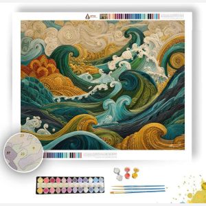 ZEN WAVES COLLIDE - Paint by Numbers Full Kit