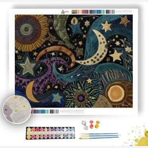 PATTERNED NIGHT SKY - Paint by Numbers Full Kit