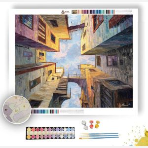 FOLDED STREET PERSPECTIVE - Paint by Numbers Full Kit