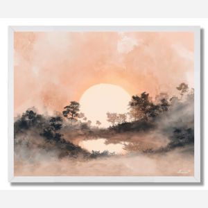 WATERCOLOR SUNRISE HOLLOW - FRAMED