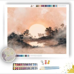 WATERCOLOR SUNRISE HOLLOW - Paint by Numbers Full Kit