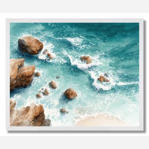 WATERCOLOR COASTAL BREEZE - FRAMED