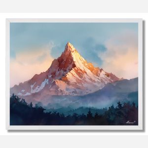 WATERCOLOR HIGH PEAK GLOW - FRAMED