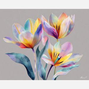 a, composition, of, pastel, tulip, arranged, in, graceful, soft washes, pastel hues, natural flow, gentle gradients, atmospheric depth, textural blending, organic motion, diffused light, fine pigments, layered tones