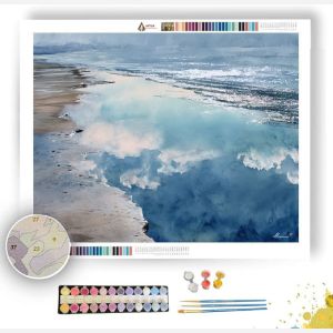 WATERCOLOR SHORELINE REFLECTION - Paint by Numbers Full Kit