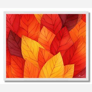 WATERCOLOR AUTUMN CASCADE - FRAMED