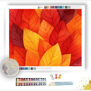 WATERCOLOR AUTUMN CASCADE - Paint by Numbers Full Kit