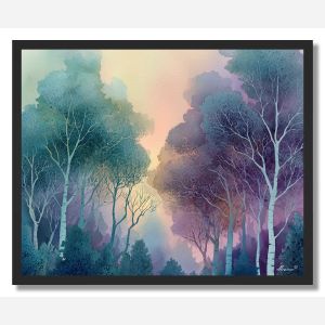 WATERCOLOR FOREST WHISPER - FRAMED