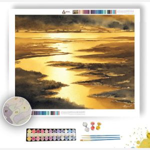 WATERCOLOR GOLDEN ESTUARY - Paint by Numbers Full Kit