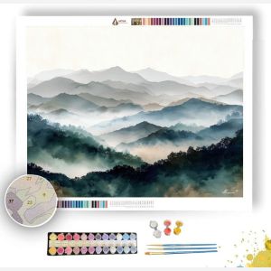 WATERCOLOR QUIET FOOTHILLS - Paint by Numbers Full Kit