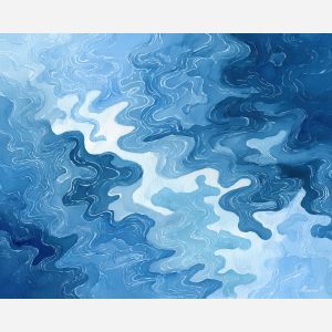 an, arrangement, of, azure, ripples, expressed, through, tonal, soft washes, pastel hues, natural flow, gentle gradients, atmospheric depth, textural blending, organic motion, diffused light, fine pigments, layered tones