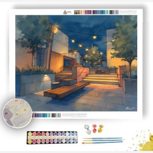 NOCTURNAL PLAZA - Paint by Numbers Full Kit