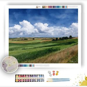 WATERCOLOR ROLLING FIELDS - Paint by Numbers Full Kit