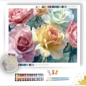 PASTEL ROSE - Paint by Numbers Full Kit