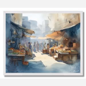 SUNLIT MARKET - FRAMED