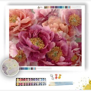 SILKEN PEONY - Paint by Numbers Full Kit