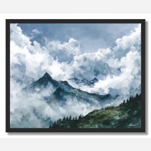 WATERCOLOR SKYLINE RIDGE - FRAMED