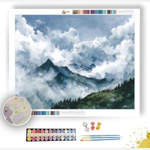 WATERCOLOR SKYLINE RIDGE - Paint by Numbers Full Kit
