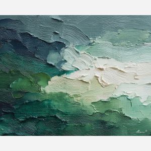 pale, contour, repeated, across, dark, field, intensifying, contrast, organic arc, quiet memento, shadowed object, textured stillness, symbolic bone, hollow form, chiaroscuro study, tonal contrast, meditative dark, aged material, oil painting palette knife, textured impasto