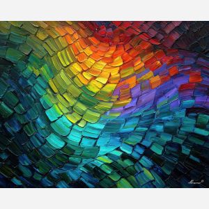 grid, warped, into, flowing, curving, lines, bending, abruptly, surreal pattern, trippy geometry, fractal drift, chromatic wave, liquid color, visual distortion, bold saturation, neon spectrum, vivid spiral, kaleidoscopic field, oil painting palette knife, textured impasto