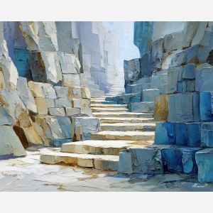 village, scene, beneath, patterned, fabrics, warming, vivid, pigments, vibrant palette, festival motif, ornamental pattern, warm earth, market rhythm, architectural detail, colorful textiles, cultural energy, lively street, sunlit stone, oil painting palette knife, textured impasto