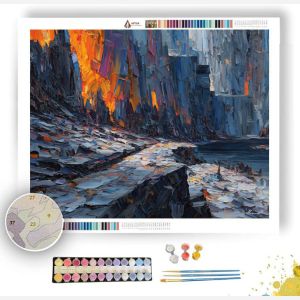PALE CASCADE BLAZING - Paint by Numbers Full Kit