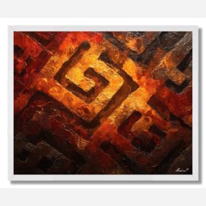 AMBER GLYPH - FRAMED