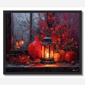 CRIMSON LANTERN - FRAMED