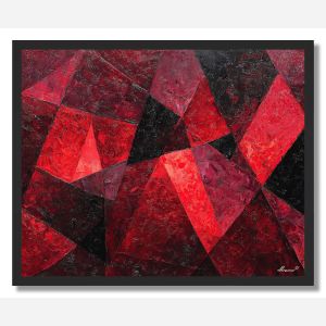 CRIMSON PATTERN - FRAMED