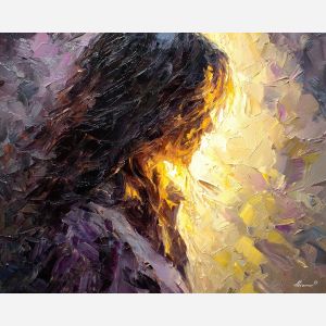 shadowy, figure, suggested, through, distorted, shapes,, palette knife, oil painting, textured impasto, layered pigment, dynamic strokes, sculpted paint, expressive surface, abstract detail, rich color, chromatic texture