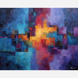 reduced, composition, built, sparse, shapes,, immersed, palette knife, oil painting, textured impasto, layered pigment, dynamic strokes, sculpted paint, expressive surface, abstract detail, rich color, chromatic texture