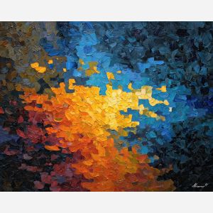 reduced, composition, built, sparse, shapes,, outlined, palette knife, oil painting, textured impasto, layered pigment, dynamic strokes, sculpted paint, expressive surface, abstract detail, rich color, chromatic texture