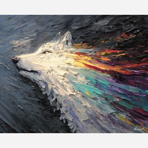 powerful, figure, emerging, textured, ground,, bright, palette knife, oil painting, textured impasto, layered pigment, dynamic strokes, sculpted paint, expressive surface, abstract detail, rich color, chromatic texture