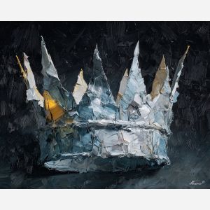 scene, influenced, classical, chinese, forms,, fading, palette knife, oil painting, textured impasto, layered pigment, dynamic strokes, sculpted paint, expressive surface, abstract detail, rich color, chromatic texture