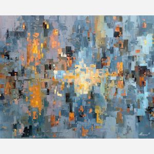 rustic, pattern, echoing, traditional, motifs,, glimmering, palette knife, oil painting, textured impasto, layered pigment, dynamic strokes, sculpted paint, expressive surface, abstract detail, rich color, chromatic texture