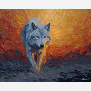 powerful, figure, emerging, textured, ground,, glowing, palette knife, oil painting, textured impasto, layered pigment, dynamic strokes, sculpted paint, expressive surface, abstract detail, rich color, chromatic texture