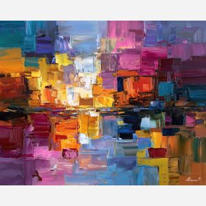 retro, interior, geometry, wood, design, minimal, warm, curve, balance, space, palette knife, oil painting, impasto, texture, expressive, layered paint, dynamic light, atmospheric, color depth, art