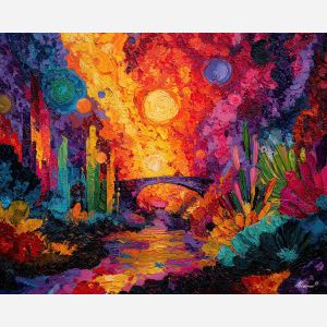 ornament, festival, pattern, color, temple, textile, warm, rhythm, culture, detail, palette knife, oil painting, impasto, texture, expressive, layered paint, dynamic light, atmospheric, color depth, art