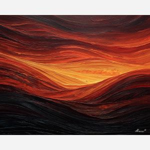 retro, interior, geometry, wood, design, minimal, warm, curve, balance, space, palette knife, oil painting, impasto, texture, expressive, layered paint, dynamic light, atmospheric, color depth, art