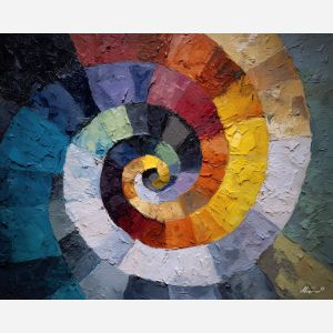 renaissance, geometry, anatomy, chalk, codex, proportion, study, spiral, draft, sepia, palette knife, oil painting, impasto, texture, expressive, layered paint, dynamic light, atmospheric, color depth, art