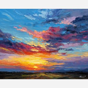 desert, dust, horizon, frontier, horse, sun, wind, trail, plain, sky, palette knife, oil painting, impasto, texture, expressive, layered paint, dynamic light, atmospheric, color depth, art