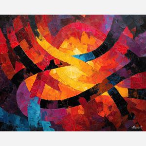 heart, emotion, warmth, pulse, red, connection, vein, core, intimacy, glow, palette knife, oil painting, impasto, texture, expressive, layered paint, dynamic light, atmospheric, color depth, art