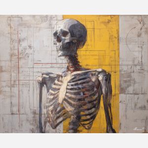 renaissance, geometry, anatomy, chalk, codex, proportion, study, spiral, draft, sepia, palette knife, oil painting, impasto, texture, expressive, layered paint, dynamic light, atmospheric, color depth, art